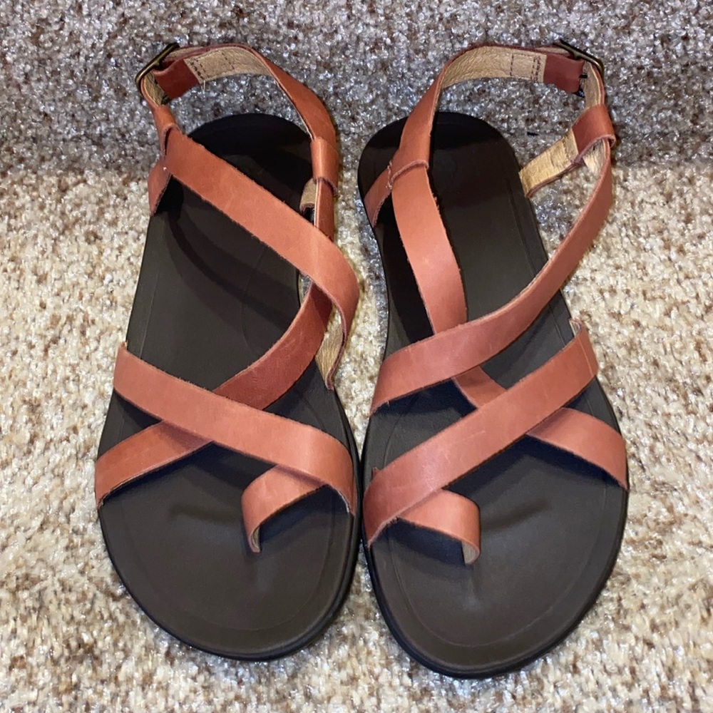 Loukas upend sandals - brown size 7
